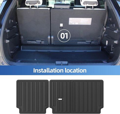 Smabee Backrest Pasts & Cargo Liner لتويوتا سيكويا 2023 2024 2025 ، TPE All Weather Backrest Liner in Saudi Arabia