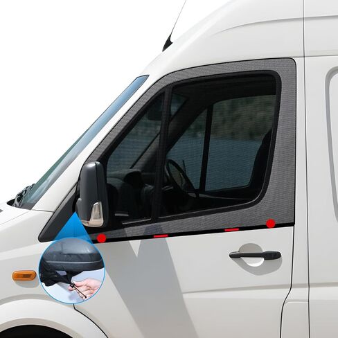 ظلال نافذة سيارة Zatooto Window Window Mesh Mesh Days 90 ٪ حماية من الحشرات والأشعة فوق البنفسجية والحرارة الصغيرة ، مثل MPV Minivan Truck ، 2 حزمة ، تمتد إلى 49.2H*29.5W في in Kuwait