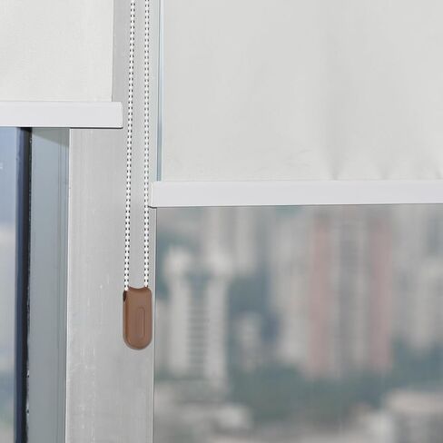 uxcell 2Pcs Blind Cord Weight, 78mm Curtain Blinds Handles Plastic Pull String Pendants for Window Shutter Vertical Roller Blinds Accessories, Beige in Saudi Arabia