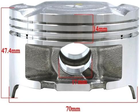 حجم أسطوانة الدراجات النارية STD STD +25 +50 مم ~ 70.5 مم مكبس ومكبس الطقم لـ AX-1250 NX250 XL250 KW3 (Kit Piston (70mm)) in Saudi Arabia