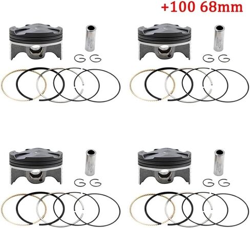Motorcycle STD +50 +100 67mm 67.5mm 68mm Piston Rings Kit For CBR600 CBR600 F5 CBR600F5 2003 2004 2005 13101-MEE-000(4 Sets 67mm) in Saudi Arabia