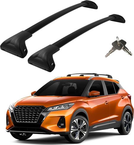 Roof Rack Cross Bars Compatible with Nissan Kicks 2017-2024, Adjustable Aluminum Heavy Duty 300 LBS Anti-Theft Lock Cargo Carrier Rooftop Crossbar Accessories for Bike, Basket, Snowboard,Luggage,Kayak in Saudi Arabia