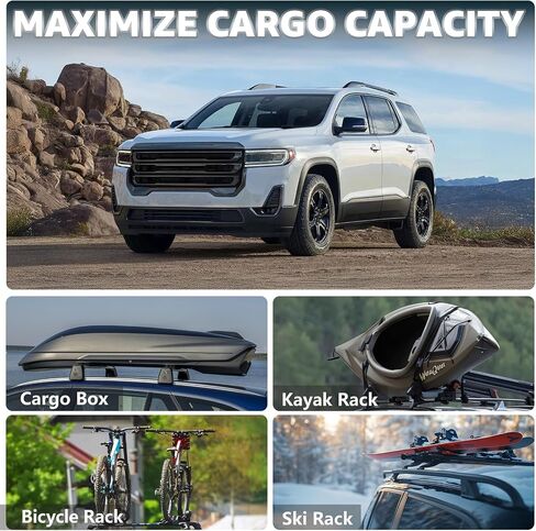 Roof Rack Cross Bars Compatible with Nissan Kicks 2017-2024, Adjustable Aluminum Heavy Duty 300 LBS Anti-Theft Lock Cargo Carrier Rooftop Crossbar Accessories for Bike, Basket, Snowboard,Luggage,Kayak in Saudi Arabia