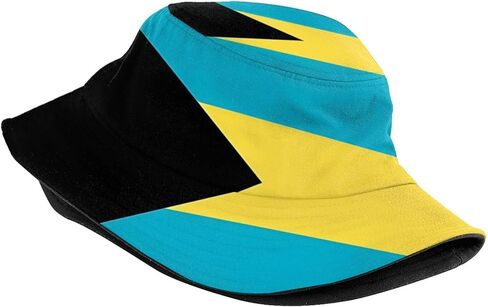 Bahamas Flag Bucket Hat Packable Bahamian Sun Hats Outdoor Fisherman Caps for Men and Women in Kuwait