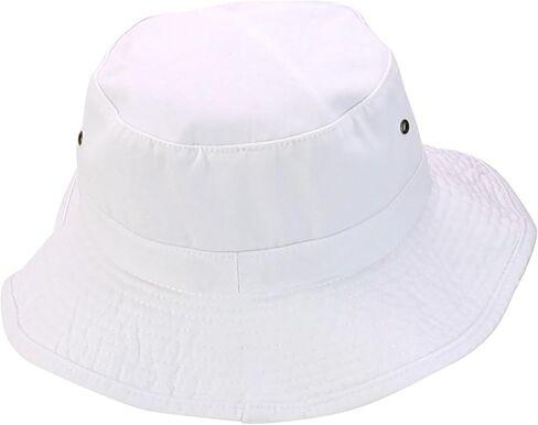 Trendy Apparel Shop XXL Oversize Large Brim 100% Cotton Outdoor Boonie Hat - White - 2XL in Saudi Arabia