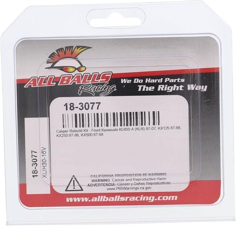 All Balls Racing 18-3077 Caliper Rebuild Kit Front Compatible with/Replacement For Kawasaki KL 650 A (KLR) 1987-2007, KX 125 1987-1988, KX 250 1987-1988, KX 500 1987-1988 in Saudi Arabia