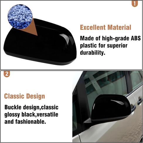 Moonlinks Compatible with 2012 2013 2014 2015 2016 2017 2018 2019 2020 Toyota Sienna Left Driver Side Mirror Cover Replacement, Gray Left Side Clip-on Mirror Cap Replaces for 87945-08021-B1 in Saudi Arabia