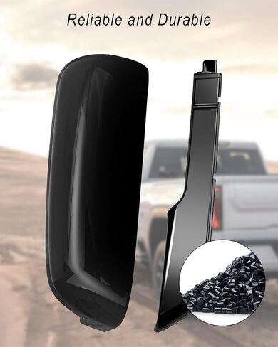 أعلى وجانبي مقطع على مرآة الباب الأمامي أغطية الإسكان أغطية مناسبة لتشيفي سيلفرادو GMC Sierra 2500HD 3500HD 2020-2024 ، Chrome in Saudi Arabia