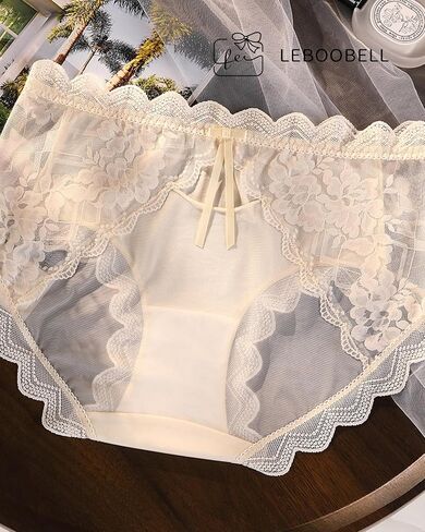 Womens Lace Panties 2 Pack No Show Panties Sexy See Through High Elasticity Plus Size in Saudi Arabia