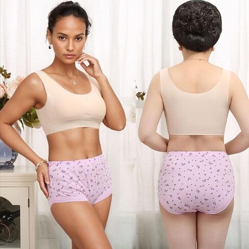 6pcs Middle-Aged and Elderly Women Cotton Underwear for Women, Full Coverage Panty, Comfy Granny Panties in Saudi Arabia