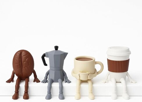 Funny Coffee Figurines Set – Bar Decor – Cute Accessories for Kitchen or Office – Barista Gift in Saudi Arabia