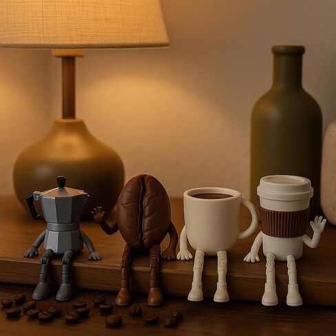 Funny Coffee Figurines Set – Bar Decor – Cute Accessories for Kitchen or Office – Barista Gift in Saudi Arabia