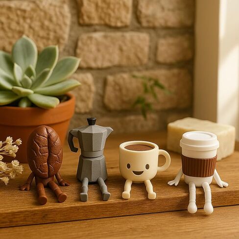 Funny Coffee Figurines Set – Bar Decor – Cute Accessories for Kitchen or Office – Barista Gift in Saudi Arabia