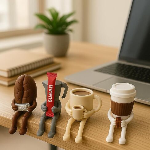 Funny Coffee Figurines Set – Bar Decor – Cute Accessories for Kitchen or Office – Barista Gift in Saudi Arabia
