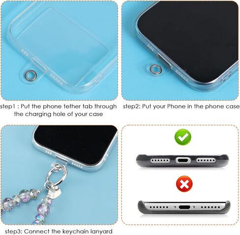 قطعتان من حزام معصم الهاتف المطرز بالكريستال مع علامة تبويب حبل الهاتف، حزام سوار الهاتف اللطيف، حزام الهاتف المتلألئ للنساء، حزام المعصم لحافظة الهاتف، حبل الهاتف الخلوي (أسود + شفاف) in Kuwait