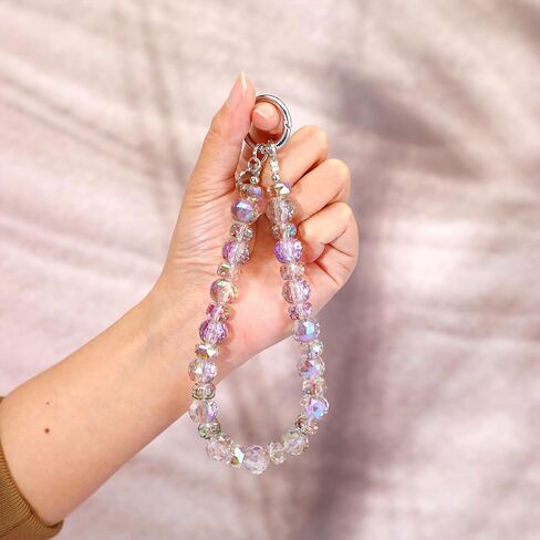 قطعتان من حزام معصم الهاتف المطرز بالكريستال مع علامة تبويب حبل الهاتف، حزام سوار الهاتف اللطيف، حزام الهاتف المتلألئ للنساء، حزام المعصم لحافظة الهاتف، حبل الهاتف الخلوي (أسود + شفاف) in Kuwait