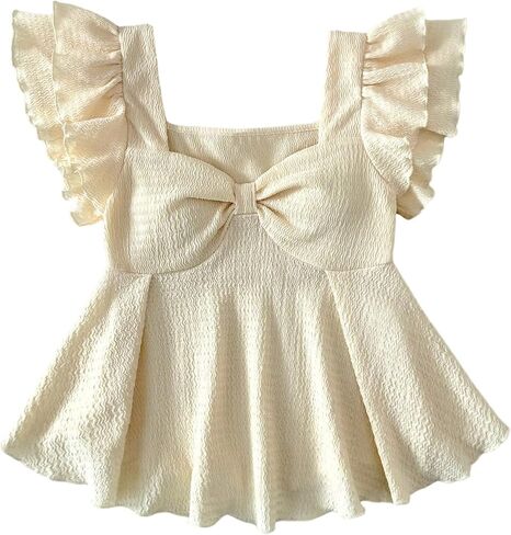 sweatyrocks فتاة الكشكش غلاف الكشكشة peplum أعلى rouched sweetheart العنق تدفق القمصان t in Kuwait