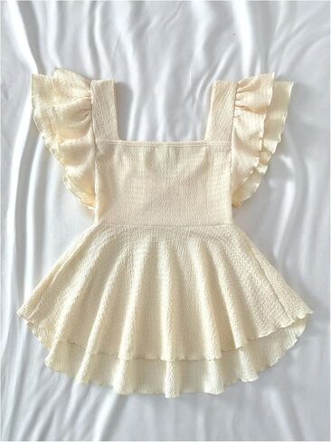 sweatyrocks فتاة الكشكش غلاف الكشكشة peplum أعلى rouched sweetheart العنق تدفق القمصان t in Kuwait