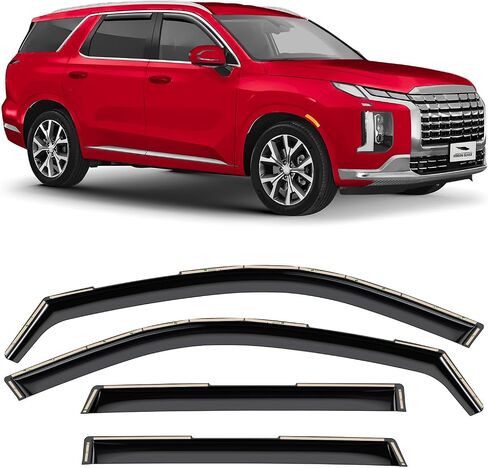 Voron Glass in-Channel Extra Durable Rain Guards for Hyundai Palisade 2020-2025, Window Deflectors, Vent Window Visors, 4 Pieces - 200927 in Saudi Arabia