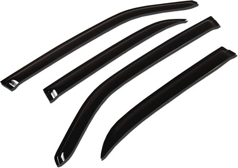 TuningPros WV-665 خارج Mount Window Visor Deflector Rain Guard Dark Smoke 4-PC ، متوافق مع 2006-2013 Audi A3 in Saudi Arabia