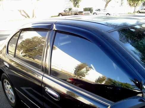 TuningPros WV-665 خارج Mount Window Visor Deflector Rain Guard Dark Smoke 4-PC ، متوافق مع 2006-2013 Audi A3 in Saudi Arabia