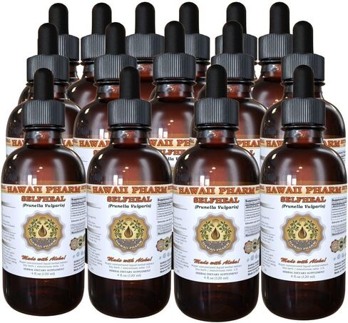 Selfheal Liquid Extract, Organic Selfheal (Prunella Vulgaris) Tincture, Herbal Supplement, Hawaii Pharm, Made in USA, 4 fl.oz in Saudi Arabia