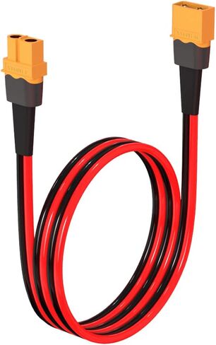 10AWG 2FT XT60 Extension Cable 2 6 10 20 35 50 75 100FT XT60 Female to Male Connector for RC Battery Portable Power Station Solar Panel(2FT) in Saudi Arabia