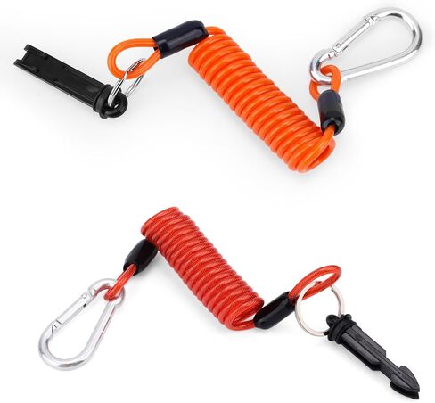 2PCS Trailer Brake Away Cables ، 4ft Rebound Rebound Spring Clied Clipaway Cables with Alating Safety Emastry Emergency Breakaway Dowing Ware for RV Trailer Camper (Red ، Green) in Saudi Arabia