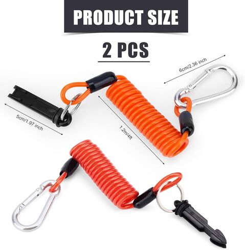 2PCS Trailer Brake Away Cables ، 4ft Rebound Rebound Spring Clied Clipaway Cables with Alating Safety Emastry Emergency Breakaway Dowing Ware for RV Trailer Camper (Red ، Green) in Saudi Arabia