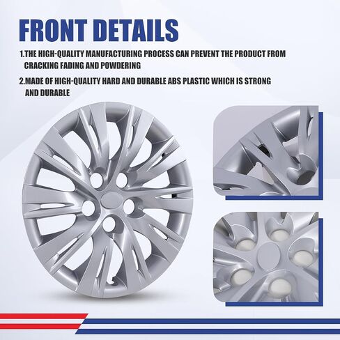 Winjet 16 Inch Hubcaps/Wheel Covers لعام 2012 2013 2014 أغطية إطارات Toyota Camry Wheel ، أغطية حافة العجلات لـ Toyota Hybrid 2012 2013 [فقط Fit Fit Iron Hub - Steel Wheel] (4 حزم ، ورنيش) in Saudi Arabia