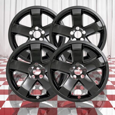 Set of 4 Gloss Black 5 Spoke 18" Wheel Skins for Dodge Challenger 2009-2014 in Saudi Arabia