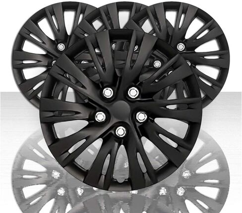 مجموعة من 4 16 "10 أغلفة عجلة التحدث ل Toyota Camry - Gloss Black 2012-14 in Saudi Arabia