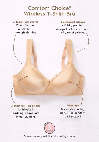 Comfort Comfort Choice Women's Plus Size Microfiber Wireless T-Shirt in Kuwait