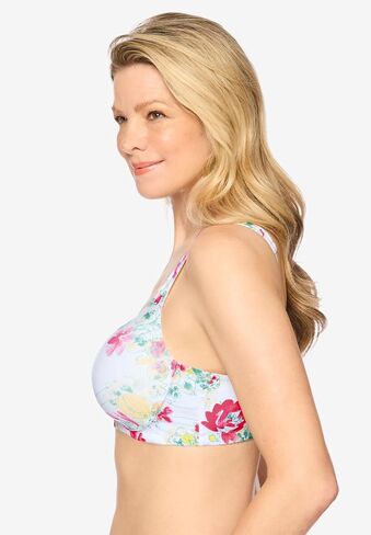 Comfort Choice Women's Plus Size Microfiber Wireless Lightly Padded T-Shirt in Kuwait