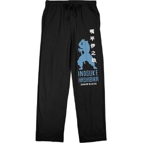 Demon Slayer Inosuke Silhouette Adult Black Sleep Pajama Pants in Saudi Arabia