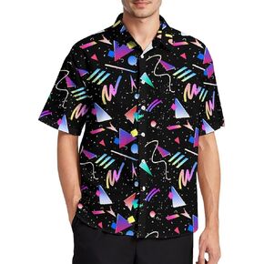 Men's Hawaiian Shirt Short Sleeve Button Down Beach Shirt Quick Dry Clothes Breathable Casual Summer Tops Dress Shirt in Kuwait