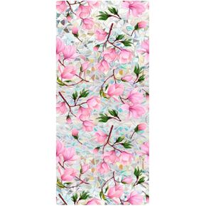 Rainbow Magnolia Flower Window Privacy Film Sun Blocking 3D Decorative PVC Stained Glass Window Decals Non-Adhesive Static Cling Sticker for Home Office,16.93 x 39.37 Inch in Saudi Arabia