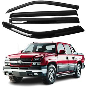 Fit for: Chevrolet Avalanche 2002 2003 2004 2005 2006 ؛ ZH Window Rain Guards - 2 مم من انحراف الرياح الرائحة على الشريط السميك للنوافذ الأمامية والخلفية ، وتصميم متين وأنيق ، ومجموعة من 4 in Saudi Arabia