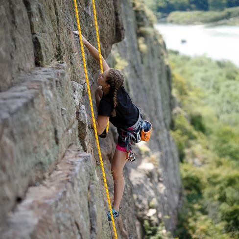 Double Braided Arborist Rigging Rope - 1/2 in X 150 ft 48 Strands Outdoor Pulling Heavy Duty Polyester Bull Rope for Swing Tree Work Camping Rescue Hiking Logging - Orange in Kuwait