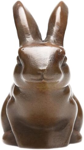 BRASSTAR Cast Iron Rabbit Statue 3.1"Garden Home Office Desk Decor Paperweight Collection Animal Figurine TQZDPT44 in Saudi Arabia