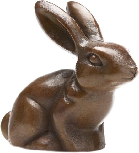 BRASSTAR Cast Iron Rabbit Statue 3.1"Garden Home Office Desk Decor Paperweight Collection Animal Figurine TQZDPT44 in Saudi Arabia