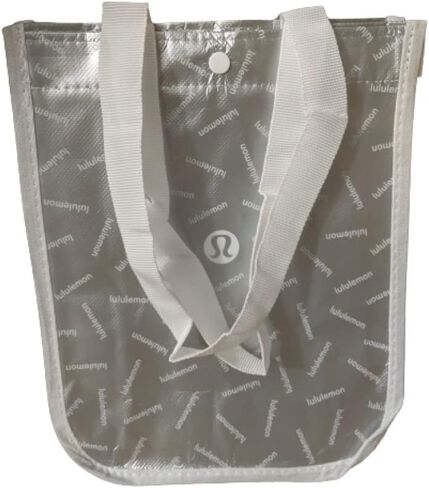 Lululemon Small Reusable Tote Carryall Gym Bag (White/Silver) in Saudi Arabia