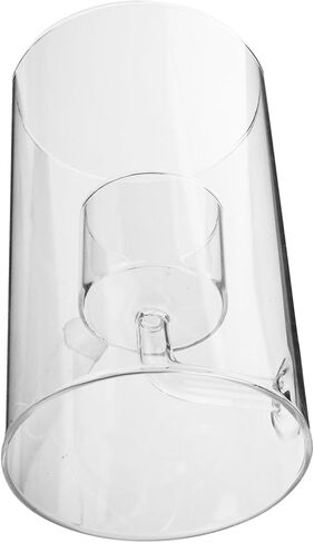 POPETPOP Clear Glass Candle Cover Elegant Transparent Candle Protector for Tea Light Windproof Cylinder Tube Shade for Romantic Dinners and Home Decor in Saudi Arabia
