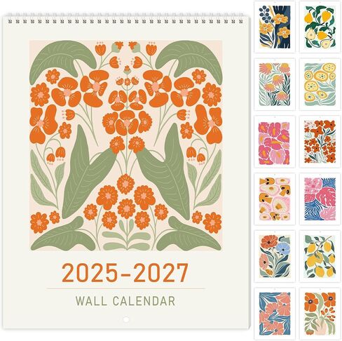 Guasslee Wall Calendar 2025-2026, Vertical Calendar Wall 2025, 19-Month Aesthetic Calendar From 2025 Jun-2026 Dec, 28" X 11" Monthly Planner Wall With Thick Paper, Floral Design for Home Office in Kuwait