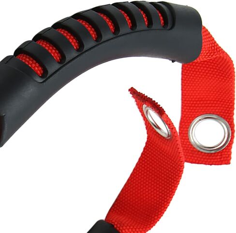X AUTOHAUX Car Rear Seat Grab Handle for Jeep Wrangler 2007 2008 2009 2010 2011 2012 2013 2014 2015 2016 2017 2018 - Red 4pcs in Saudi Arabia