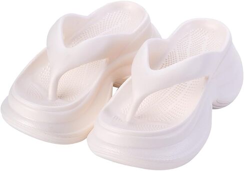 Harssidanzar Womens EVA Platform Flip Flops - Stylish & Comfy Slip - On Sandals HL231US in Saudi Arabia