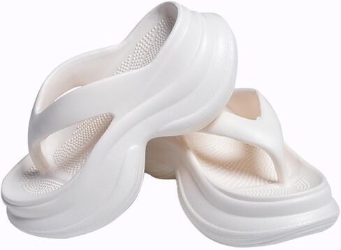 Harssidanzar Womens EVA Platform Flip Flops - Stylish & Comfy Slip - On Sandals HL231US in Saudi Arabia