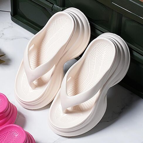 Harssidanzar Womens EVA Platform Flip Flops - Stylish & Comfy Slip - On Sandals HL231US in Saudi Arabia