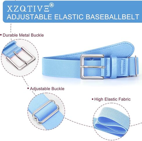 XZQTIVE Baseball Socks and Belt Combo Set Adjustable Softball Socks and Belt for Youth Adult in Kuwait