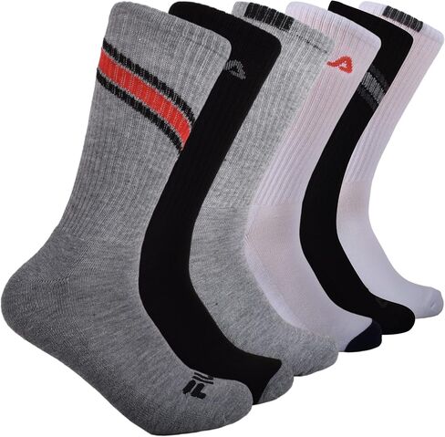 Fila Men's Striped Half Cushion Crew Socks in Saudi Arabia